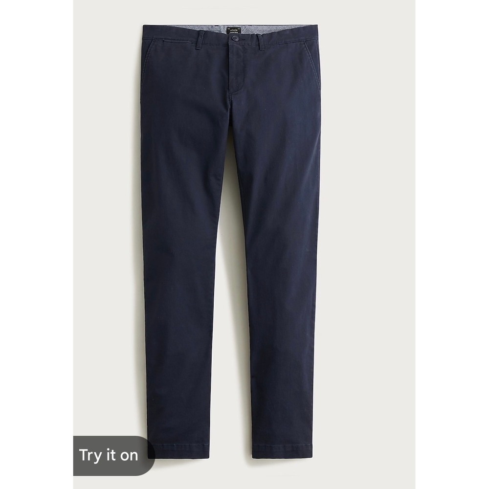 J.Crew Flex Bedford Chino Pants Mens 34x32 Navy Blue Stretch Cotton Chinos